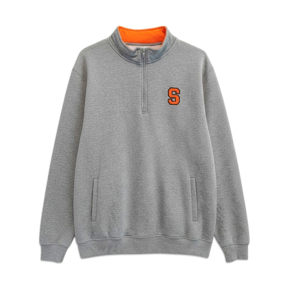 NWT Colosseum Syracuse Pullover Mens XL‎ Gray Quarter Zip Sweatshirt NCAA Unisex